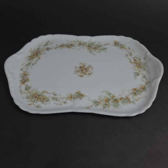 Hutschenreuther Porcelain Vanity Trinket Tray 9in Floral Antique Germany Bavaria - Picture 10 of 10